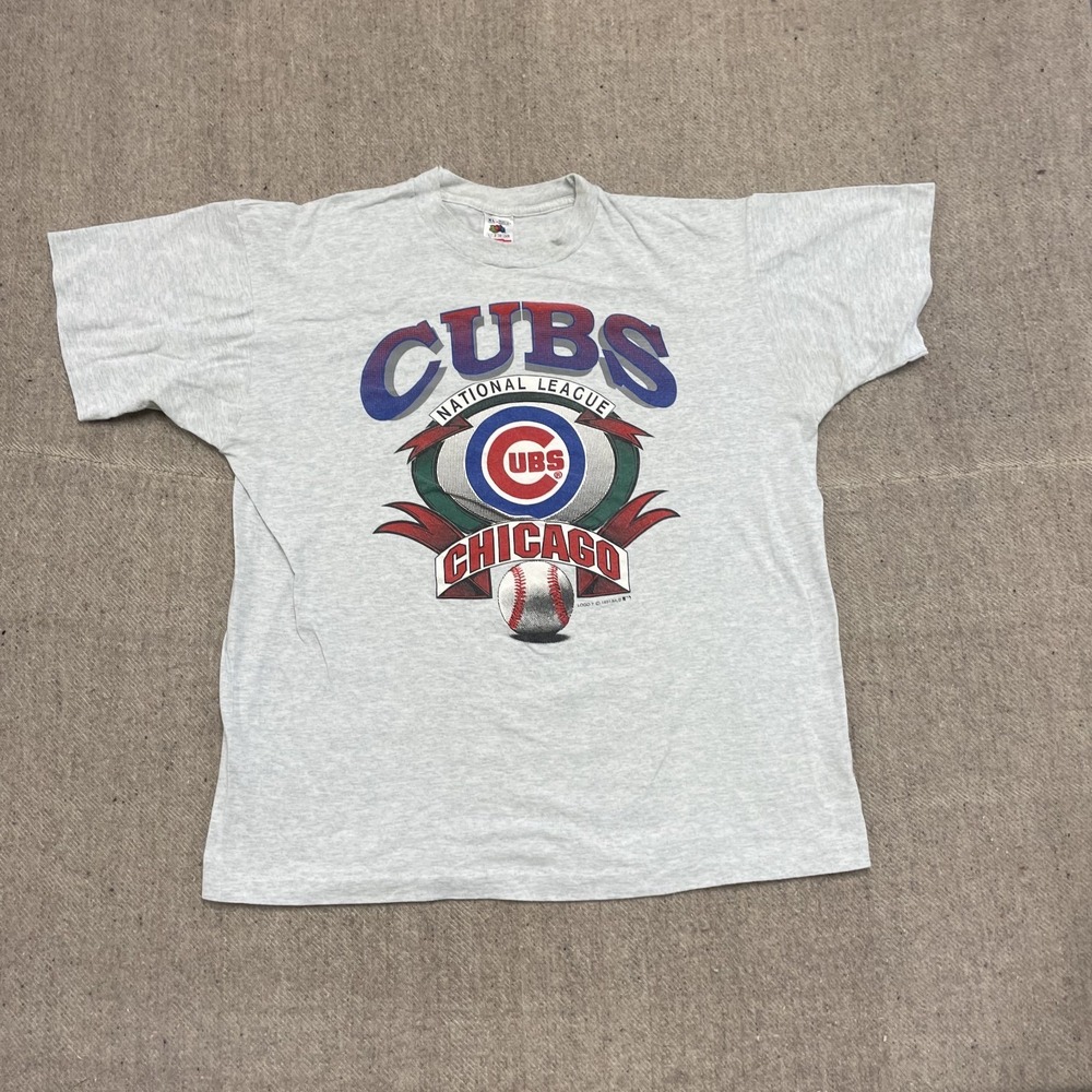 vintage Chicago Cubs shirt mens xl gray 1990s‎ MLB